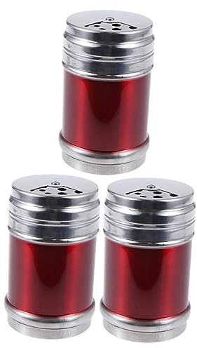 Alipis 3pcs Stainless Steel Condiment Spice Jars Labels for Kitchen BBQ Outdoor Use Random Color