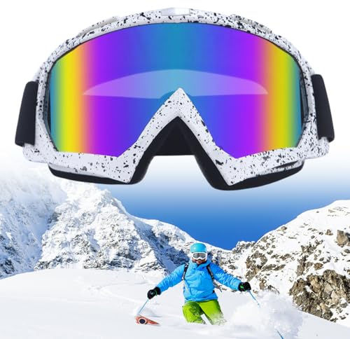 Comioke Motocross Brille, Motorradbrille für Brillenträger, Schaumstoffpolsterung, Motocross Zubehör für Männer Frauen Jugend Fit Über Brille Winddichte Staubdichte