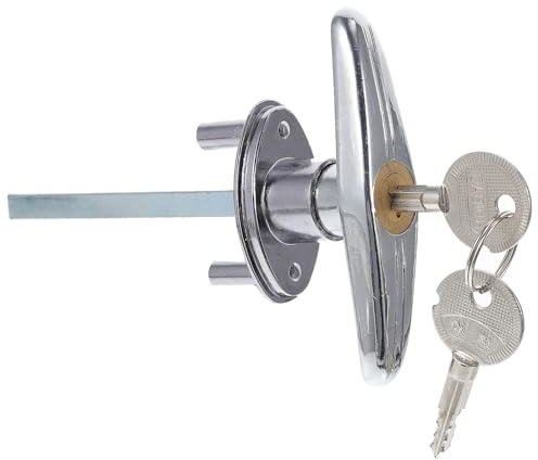 SAFIGLE Serratura Maniglia per Porta Garage con Sblocco Manuale in Acciaio Resistente Blocco Emergenza per Porte Basculanti e Flap Adatto per Uso Residenziale e Commerciale