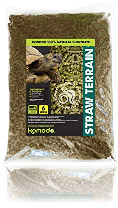 Komodo Straw Terrain, Substrates for Reptiles, Reptile Bedding, Reptile Substrate, Straw Bedding, Straw Terrain, may vary, 6 Litre