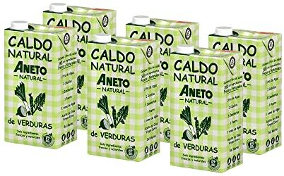 Aneto 100% Natural - Caldo de Verduras - caja de 6 unidades de 1L
