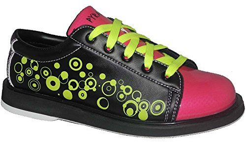 Pyramid Women's Rain Black/Hot Pink/Lime Green Bowling Shoes (9 B(M) US)
