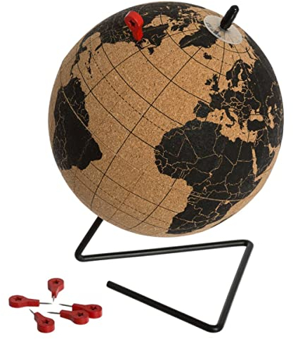 Globus aus Kork zum Anstecken D 15 cm - Mehrfarbig - Atmosphera créateur d'intérieur