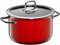 WMF Fusiontec Compact Kochtopf groß 24 cm, Glasdeckel, Fleischtopf Induktion 5,9l, High-Tech Keramik, stapelbar, kratzfest, rot