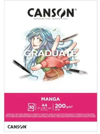 Canson Graduate Manga Bloc Encolado A4 30 hojas Liso 200g