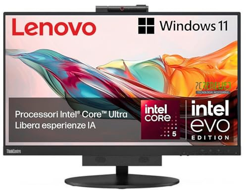 Lenovo All In One ThinkCentre TIO22 22″ Pollici | Intel Core i5 8400T | WIFI INTERNO | 16 GB | 256 GB | WebCam Windows 11 Pro Microsoft Office 2021 (Ricondizionato)