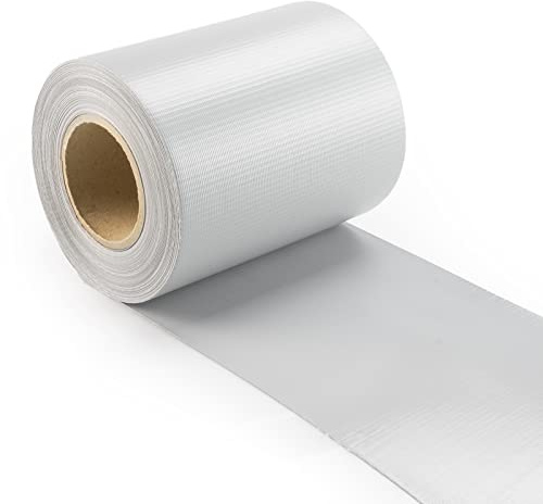 Seiletech.de Tiras de protección visual, color gris claro, 19 cm x 26 m, 1200 g/m², lámina para vallas, protección visual, material de jardín, estabilización UV, resistente al desgarro, rollo de PVC