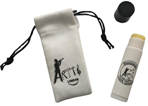 Premium Beeswax Cork Grease – 10ml Tube with Storage Pouch – Handmade in the UK – For Clarinet, Saxophone, Oboe & Bassoon
