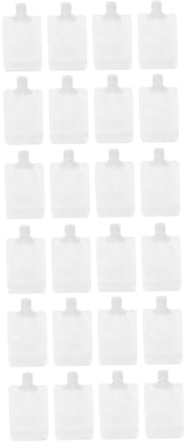 FRCOLOR 48 bolsas de loción, bolsas de viaje, bolsas de cosméticos, ahorro de espacio, botellas de viaje, champú, bebidas, conchas, blancas, a prueba de fugas, bolsas de succión, blancox2pcs,