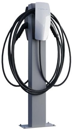 Tesla VoltStand for Two Colonne de charge avec plaque de base Gris