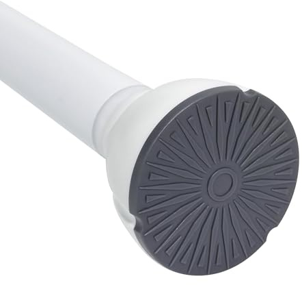 Asta per Tende in Acciaio Inox 85-126CM, Asta per Tenda da Doccia Senza Forare, Asta Regolabile per Vestiti, Asta per Ripiani Senza Forature per Bagno, Camera da Letto, Finestra, Armadio, Cucina