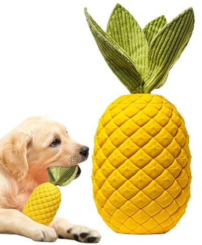 Generisch Juguetes masticables para muñecas de goma, juguetes para perros de piña, menos juguetes indestructibles en caucho natural, juguete sostenible, barras interactivas para perros