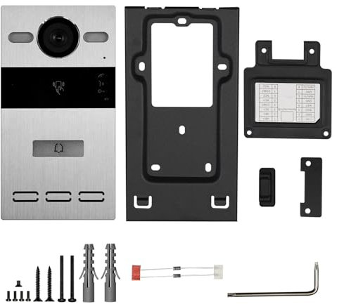 Kit de sistema de control de acceso de puertas de control de acceso Estación de puerta Intercomunicador Desbloqueo de puerta Abridor de puerta electrónico Funciona con panel de control central de 10,1