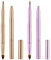 2 Pcs Lip Brush for Lipstick, Double Ended Retractable Lipstick Brush with Cap Reusable Versatile Lip Applicator Wands for Lips Gloss, Eyeshadow Include Lid (Gold and Pink)