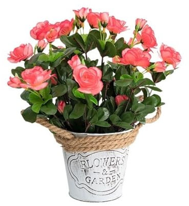 Krukväxter Azalea Små krukväxter Falska blommor Simuleringsväxter Prydnader Vardagsrum Desktop Dekorativ Bonsai Bonsai