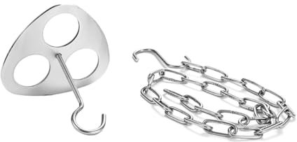 Parrilla trípode de campamento, estante colgante portátil de acero inoxidable para ollas y sartenes, para cocinar al aire libre sobre fuego