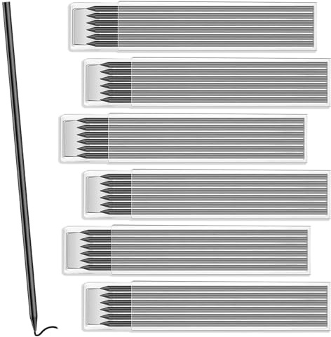 Pencil Lead Refills – 36 Pcs Black 2B for Tracer and Pica Pencil – Durable Carpenter Refill Leads for Marking Metal, Wood, and Plastic – Precision Mechanical Pencil Replacement