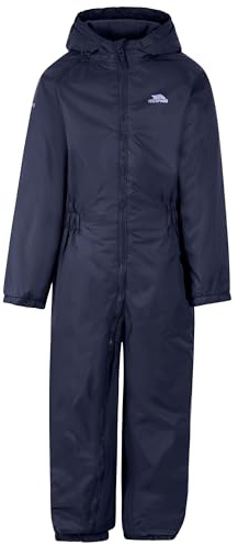 Trespass Kinder Wasserdichter Regenanzug Mit Kapuze DRIPDROP, Navy Blue, 7/8, UCSURAF20001NBL7/8