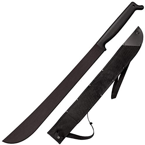 Cold Steel 97TM21S Heavy Duty Steel Universal 2 Handed 21 Inch Latin Machete with Protective Sheath, Black