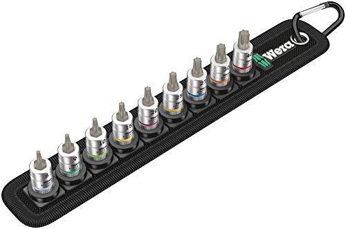 Wera 05003882001 Belt A 3 TORX HF Zyklop Bitnuss-Satz Torx, mit Haltefunktion, 1/4-Antrieb, 9-teilig
