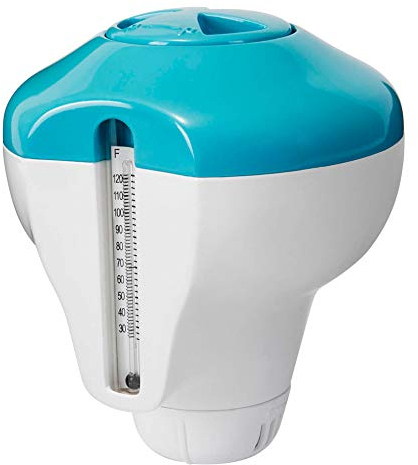2 In 1 Floating Swimming Pool Chlorine Dispenser And Thermometer