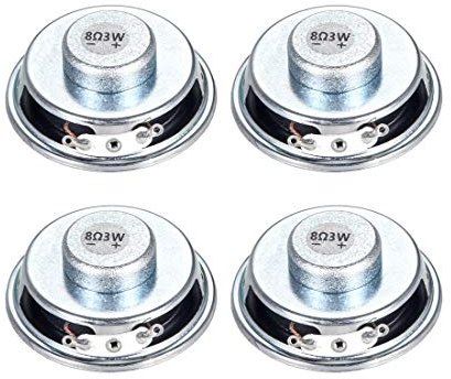 sourcing map 3W 8 Ohm DIY Speaker 50mm Round Shape Replacement Loudspeaker 4pcs