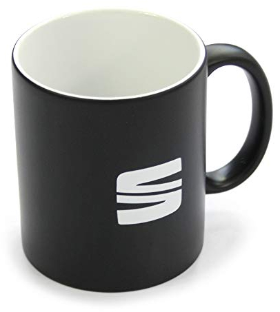 Seat 6H1069601KAA Tasse schwarz Kaffeetasse Keramiktasse Becher