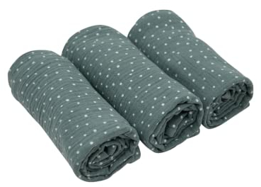 ULLENBOOM ® Mulltücher Baby 3er Set, Spucktücher Baby aus 100% OEKO-TEX Baumwolle, Made in EU, 65x65 cm - Musselin Tücher ideal als Mullwindeln und Moltontuch für Baby, Für Jungen und Mädchen