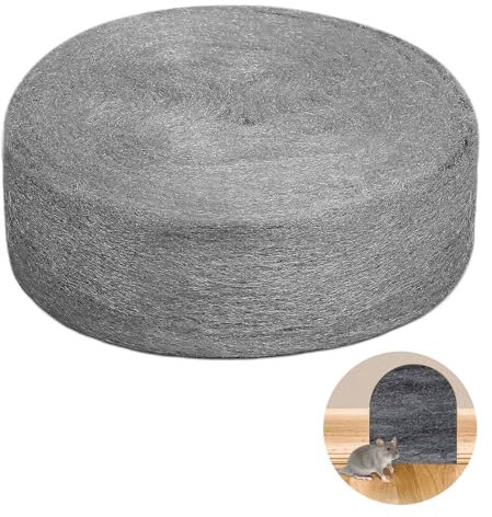 Yixinly Laine d'Acier 10M Anti Rongeur 0000 pour Grille d'Aération, Garage, Jardin - Nettoyer, Polir et Isoler Efficacement les Rongeurs