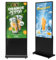 MWE 65 Zoll 4K Digitaler Kundenstopper mit 4 Rollen, Werbedisplay Digital, LCD Digital Signage Display, Geeignet für Einzelhandelsgeschäft, Restaurant, Einkaufszentrum und Gewerbezentrum