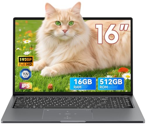 Blackview Laptop Acebook 12, Laptop 16 Zoll, 16GB DDR4, 512GB SSD 2TB，Win11 Pro Notebook, Intel Core i5-1030NG7, 57Wh Mega Akku/ 67W, HDMI 2.0, Tastatur QWERTY, USB 3.0×2, Dual-Band 5G WiFi Notebook