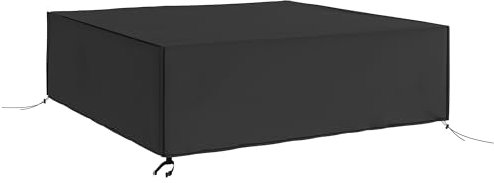 Outsunny Large Patio Garden Furniture Set Cover 600D Oxford Square Waterproof, 230 x 230 x 70 cm, Black
