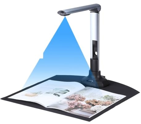 Scanner de Passeport, Lecteur Livres et Documents, Appareil numérisation A3 HD avec LED for Cartes d'identité BK52