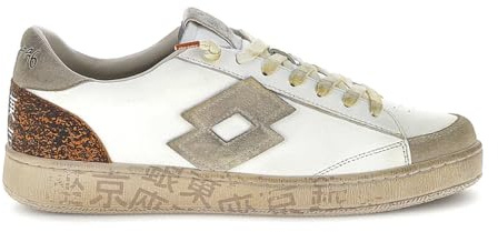 Lotto Leggenda Losanga '76 PRT, Sneaker in Pelle da Uomo (White/Rainy Day/Marmalade, Sistema Taglie Calzature EU, Adulto, Numero, Media, 42)