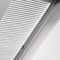 Original VELUX Jalousette Jalousie für GGL, GHL, GPL, GTL S06 und 606 / GGU, GHU, GPU, GTU S06 in der Farbe Standard 7001 / Uni Weiß, Seitenschienen in Silber / PAL S06 7001S