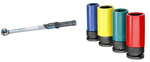 GEDORE Drehmomentschlüssel DREMASTER, DMK 200, GEDORE Kraftschrauber-Satz 1/2 Zoll, 4-teilig, K 19 LS-004