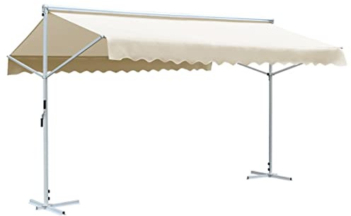 vidaXL Toldo de pie independiente color crema 500x300 cm
