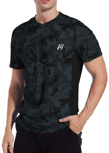MEETWEE T-Shirt Homme, Tee Shirt Sport Manche Courte Rashguard Rash Vest Anti-UV UPF 50+ Sun Protection Tops Running Fitness Surfing