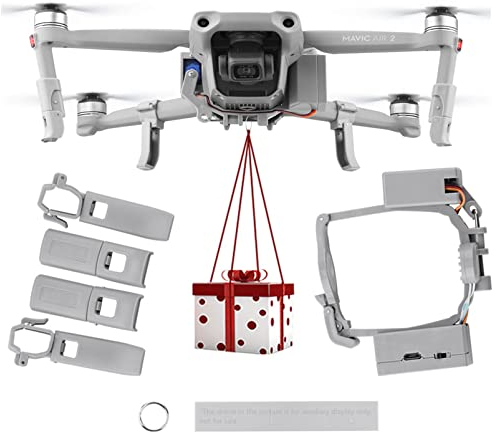 WANGCL Drone Delivery Device Air Dropping Thrower Quick Release Drop Device System Kits with Drone Landing Gears for fishing advertising wedding Etc Fit for DJI MAVIC AIR 2 Drone Accessories