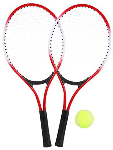 Veemoon 1 Set Strandübungsspielzeug Schlägerspielzeug für Spielzeugsportspielzeugschläger Qualität Roter Spaß Ferrolegierungsmaterial Ball mit Outdoor-Tenniskindern Kinderschlägern