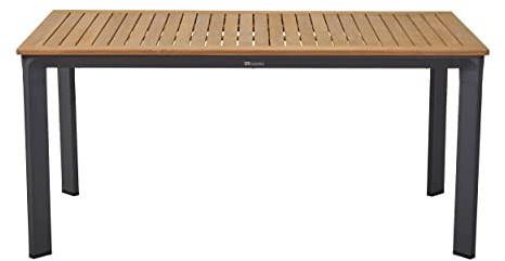 LC Garden »Unicamo« Esstisch anthrazit/Teak 160x90cm Esstisch Gartentisch Terrassentisch