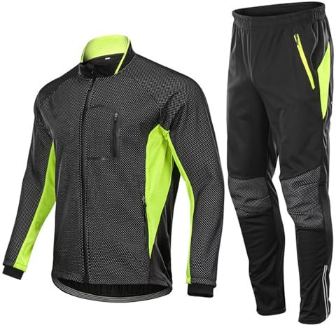 TENAGE Combinaisons de Moto pour Hommes et Femmes, Combinaison de Pluie réfléchissante et imperméable, Ensemble de 2 pièces avec Veste et Pantalon pour Adultes, Cyclisme, équitation XXL Green