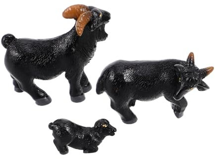 JOINPAYA 3 Teiliges Modell Tiere Spielzeugtiere Das Tier Aufblasbare Schafe Büffel Statue Ziegenständer Schafe Schafe Schafe Plüschtier Stroh Schafe Ornament