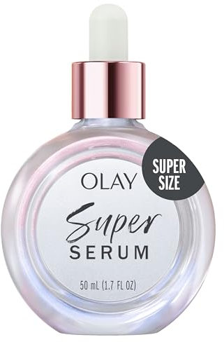 Olay Super Serum, Hydrating Face Serum with Vitamin C, Niacinamide, Collagen Peptide, anti-Ageing and Brightening Skincare for a Youthful Glow, 50ml