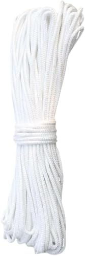22 M Roman Blind Cord,3mm White Blind String Line, Nylon String Pull Shade Cord, Picture Hanging Cords for Blind Shade Picture Hanging Bracelet Making and Crafts