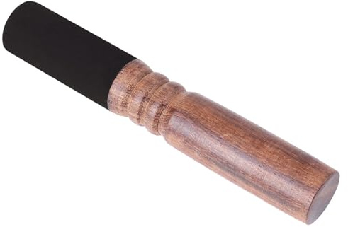 OEBUAFI Handgjord Singing Bowl Mallet, Peach Wood Striker Insvept med Premiumläder för Singing Bowls Gongs 6,8 X 0,98 Tum