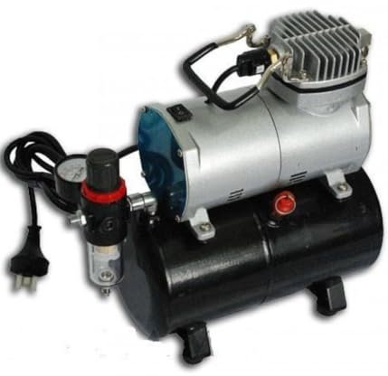 TrAdE Shop Traesio Mini COMPRESSORE Portatile per AEROGRAFO AEREOPENNA 1/5HP Serbatoio 3 LT.