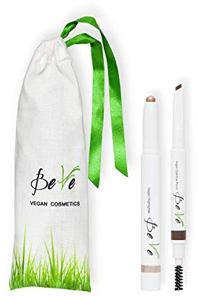 BeVe - Kit de peinado de cejas vegano con iluminador y lápiz