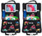 HECKBO 2x Kinder Autositz Rückenlehnenschutz Organizer verstellbarer Tablet Tasche – Monster Truck - 70x45cm + Getränkehalter + Aufbewahrungsnetz
