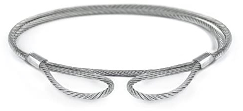 Seiletech.de Stålvajer med öljetter | galvaniserat stål | DIN EN 13414-1 | 12 mm | 0,5 meter | slingrep | vajerrep med slingor | lyftrep | anslagsrep